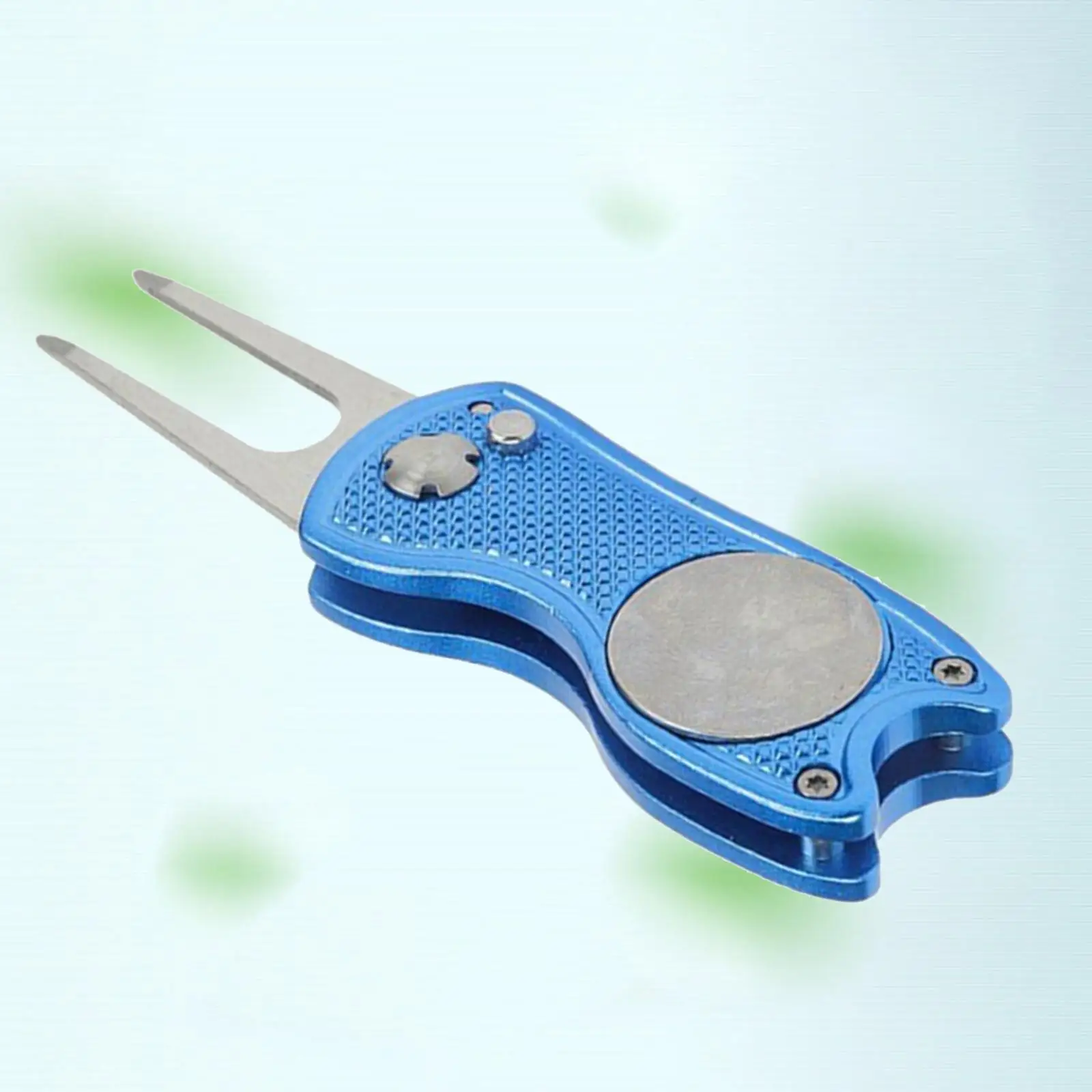 Foldable Golf Divot Repair Tool with - Ball Marker Pitch Groove