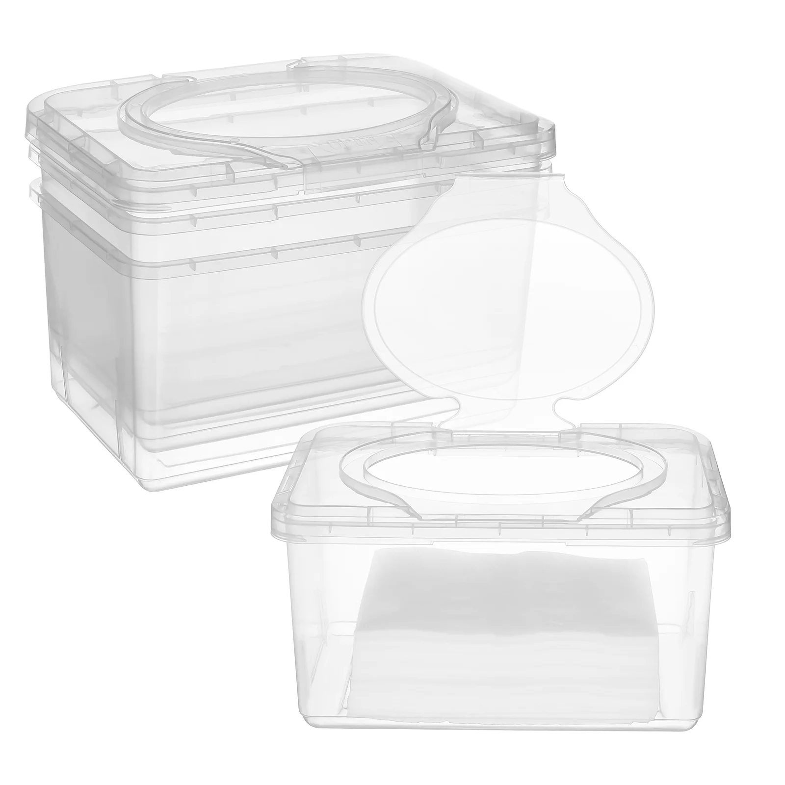 

3Pcs Portable Baby Wipes Dispensers Wet Tissue Containers Wet Wipes Storage Boxes