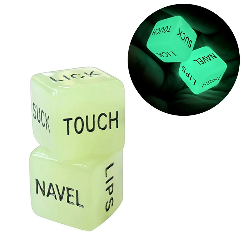 Noctilucent Erotic Lovers Action Guide Foreplay Romantic Party Toys Sexy Dice Set 2Pcs Adult Love Physical Interaction Game Gift game dice,dice set
