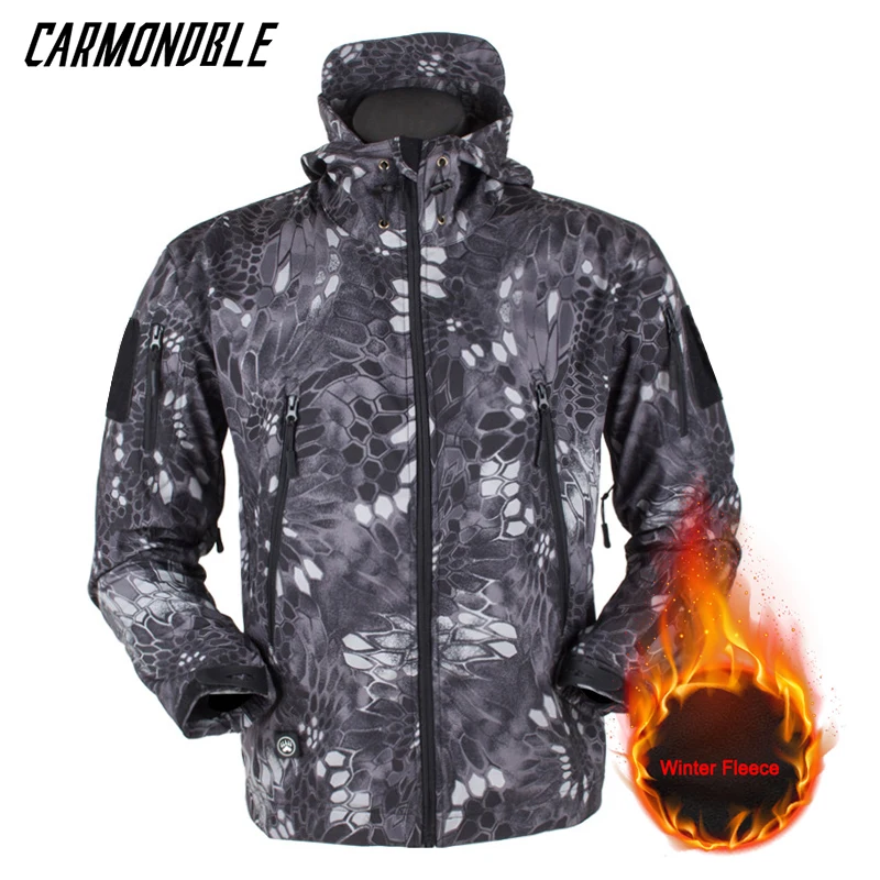 CARMONDBLE Camouflage Cycling Jacket Windproof Waterproof Bicycle Windbreaker THermal Bike Clothing