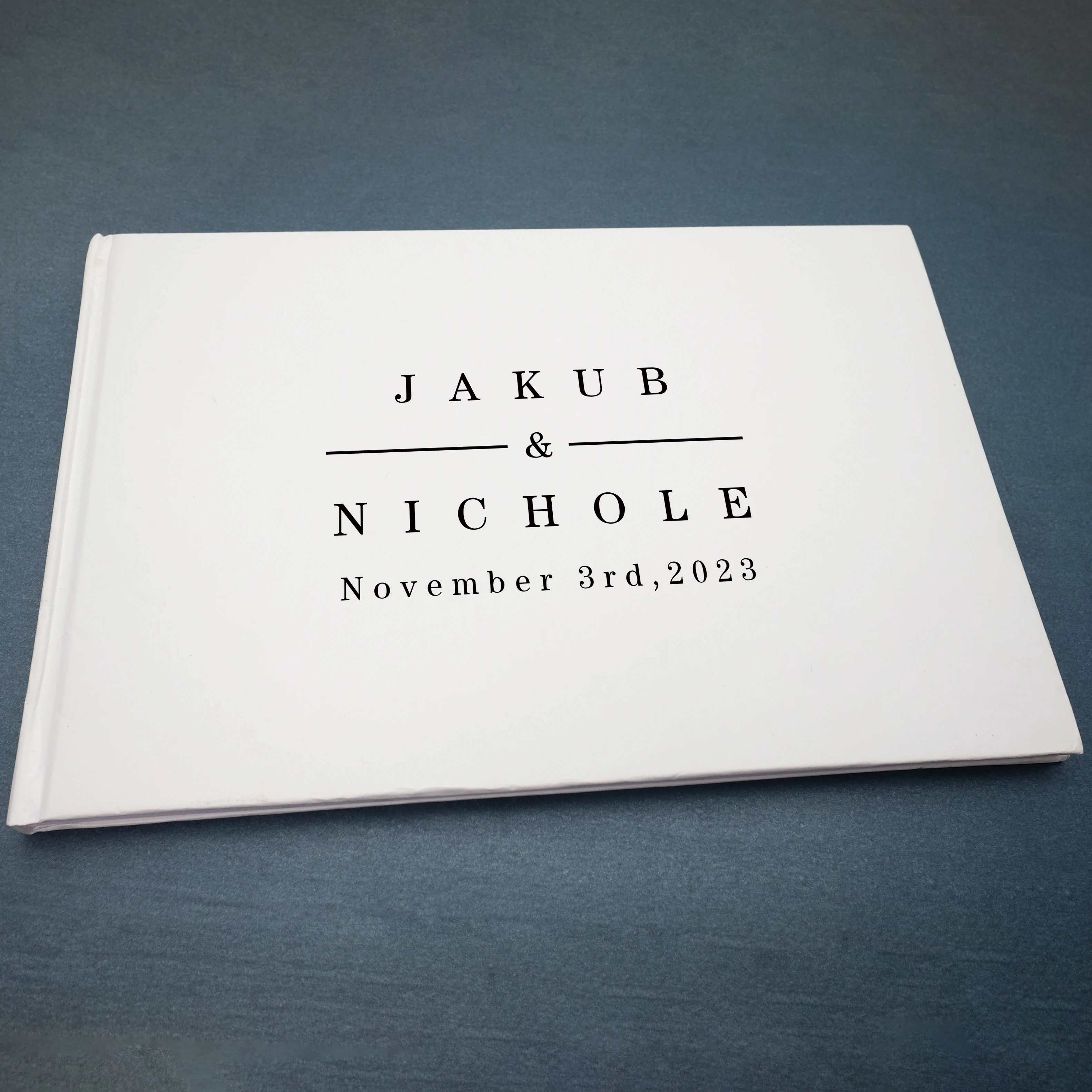 Wedding Guest Book Personalized Wedding Guest Book Journal Elegant Mr and Mrs Message Book
