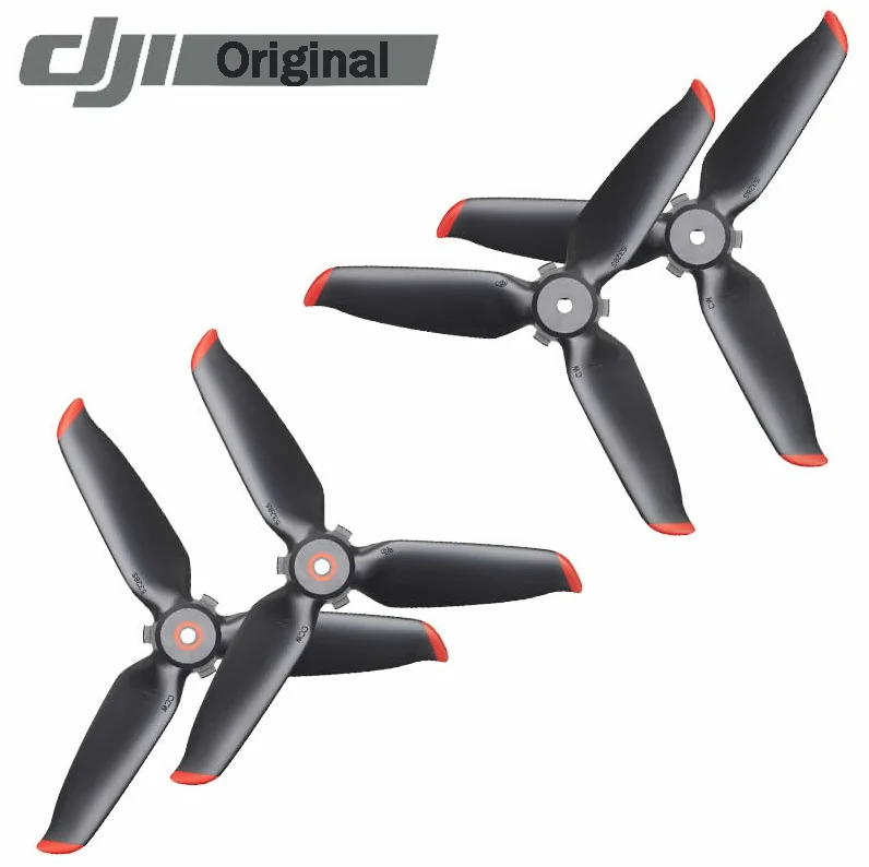 Hélices originales DJI noires, assurant stabilité et fiabilité en vol.