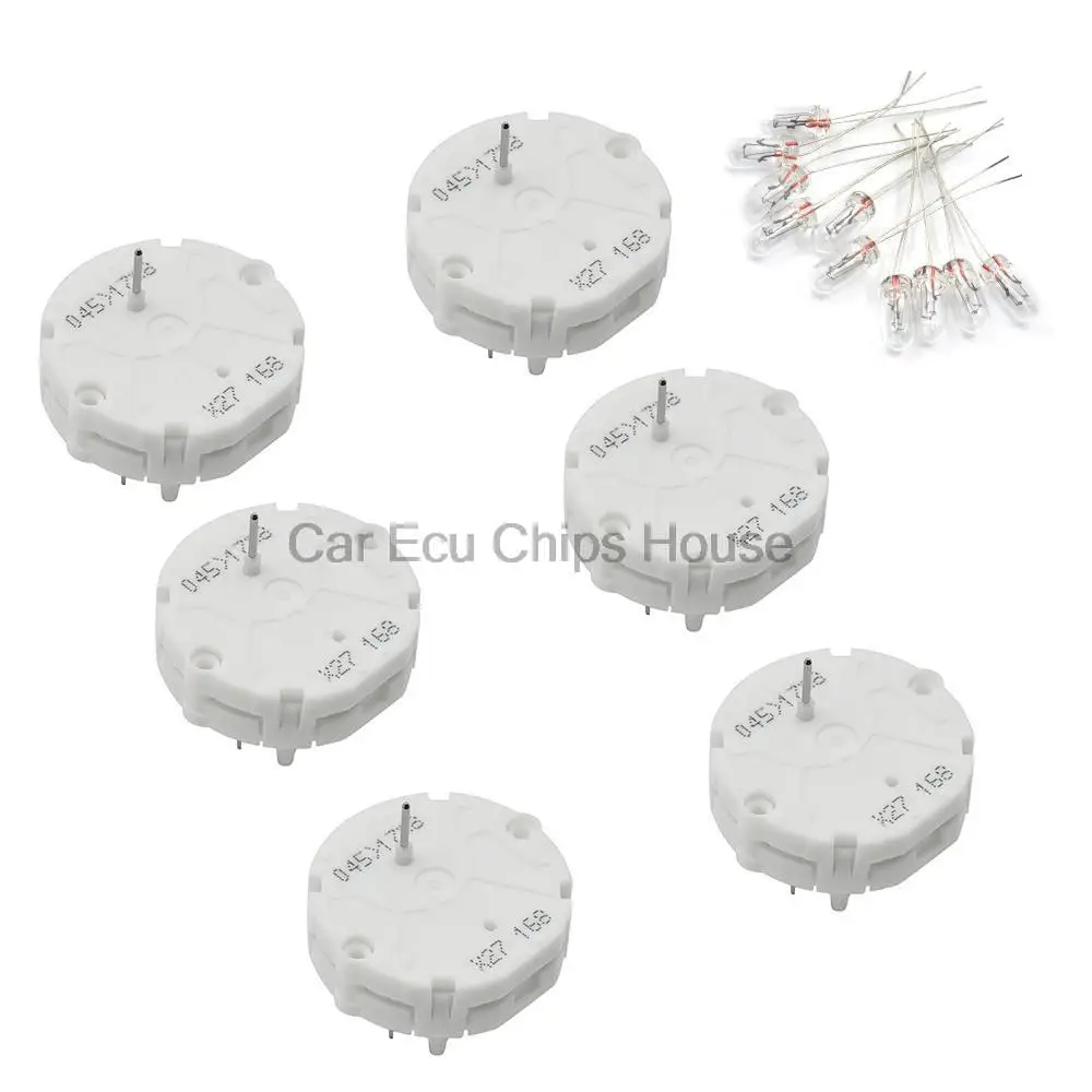 6PCS) X27.168 Stepper motor instrument Cluster For GM GMC Stepper Motor Speedometer Gauge Repair Kit Cluster X27 168)10 Bulbs
