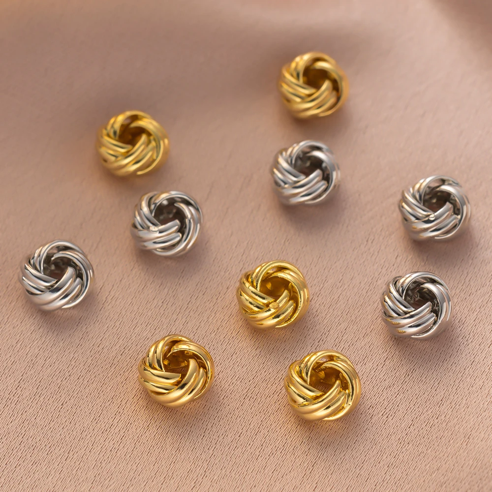 5/10Pcs 14K Goldene Überzogene Messing Weben Runde Spacer Perlen Für DIY Handgemachte Armbänder Halsketten Schmuck zubehör Großhandel – Detail 5