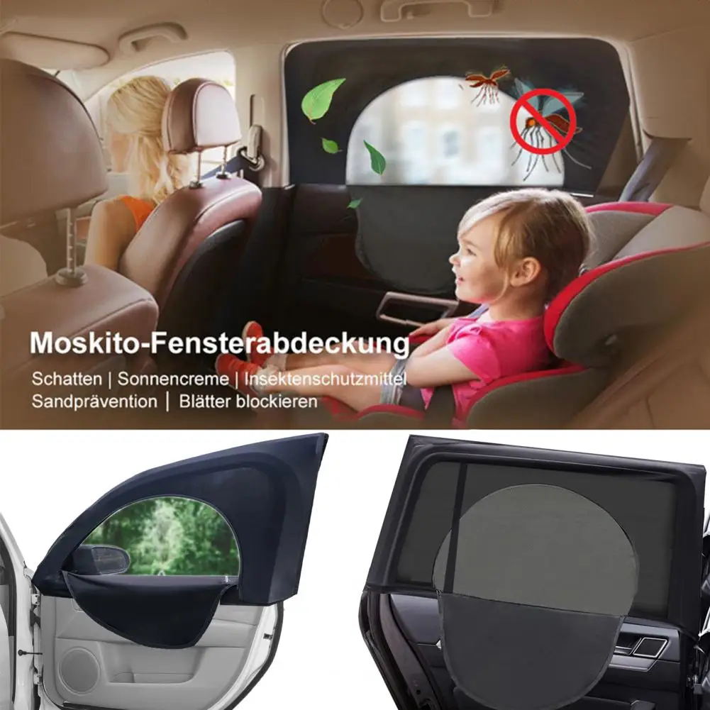 

Retractable Side Window Sunshade Full Window Coverage Car with Zipper Design Protection Insulation for Vehicle's Interior