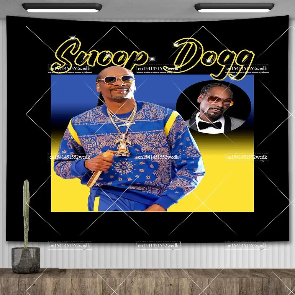 Tapestry Decor Snoop Dogg Music Ablum Cover Poster Wall Hanging Tapestry Kawaii Room Decoration Aesthetic Funny Meme Tapestrys Home Decor