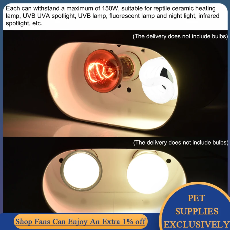 Lampshade for Reptile UVB/UVA Heat Calcium Lamp Bulb for Turtle Lizard Snake Lguanas Feeding Box E26/E27 Energy Saving Light reptile heating lamp,reptile light bulb,reptile lamp bulb