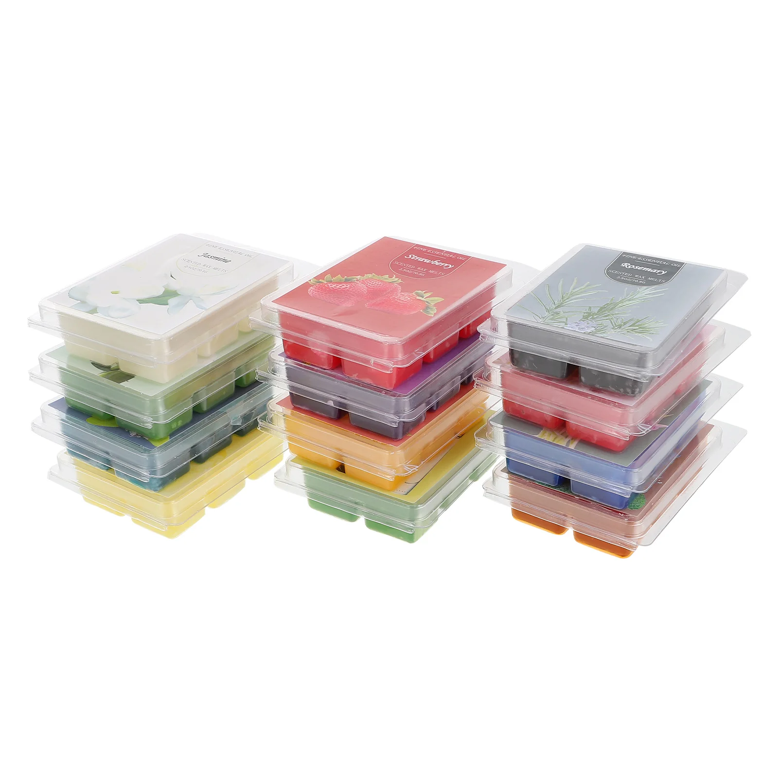 

12 Pcs Scented Candles Table Top Decor Blocks Wax Home Decorative Aromatic Lovely Wedding