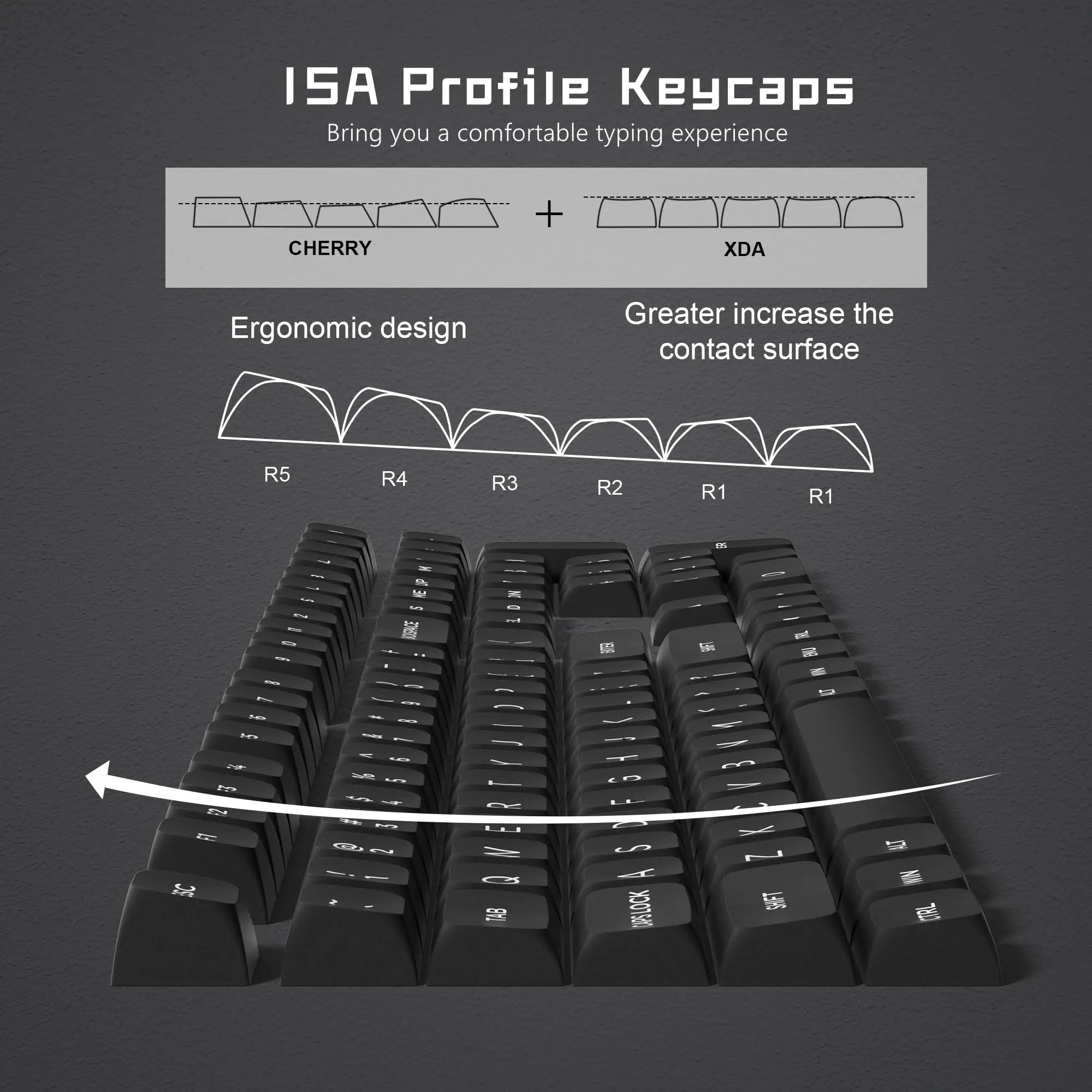 Personalizado Minimalista Estilo Pbt Keycap Double Shot Keycaps Isa Perfil para Gateron mx Switches Teclado Mecânico Wob Bow 189 Chaves - Imagem 5