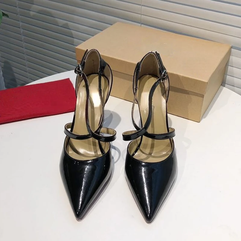 

Pointed Cross Strap High Heel Slim Heel Shoes for Women