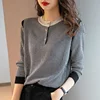 Autumn Winter New Vintage Houndstooth Print Simple Sweater Lady Elegant Fashion Korean Style Pullover All-match Casual Top Women 4