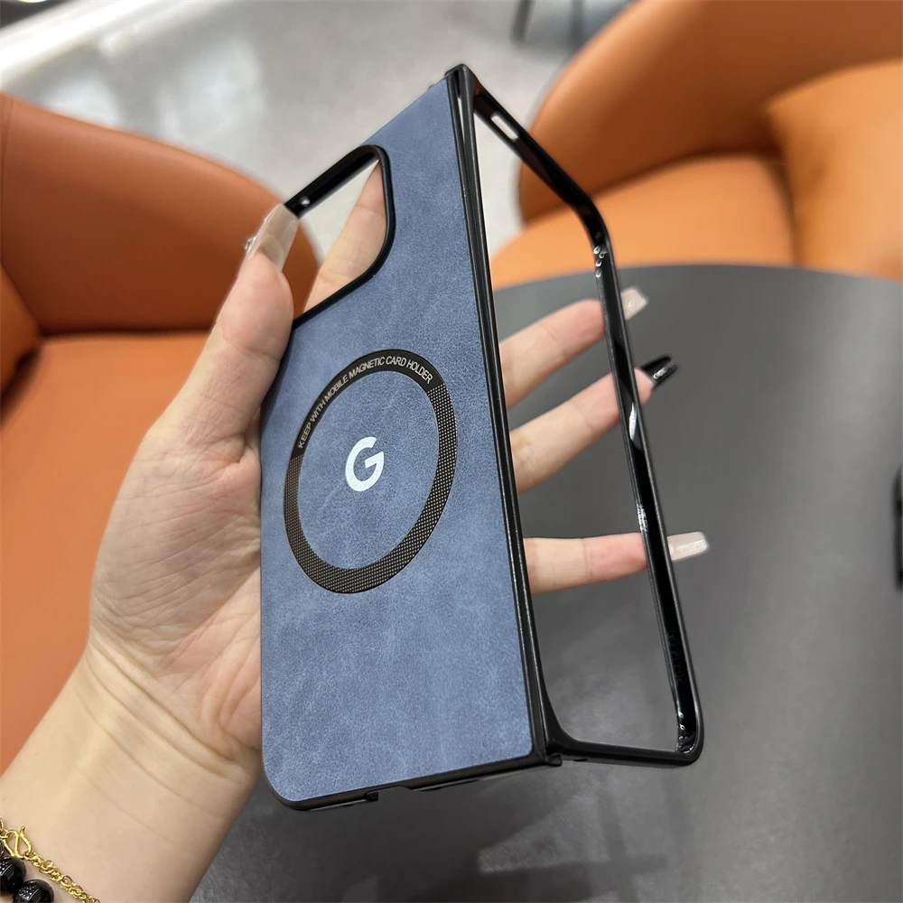 Magsafe Sheepskin Leather Magnetic Phone Case with Wireless Charging Cover