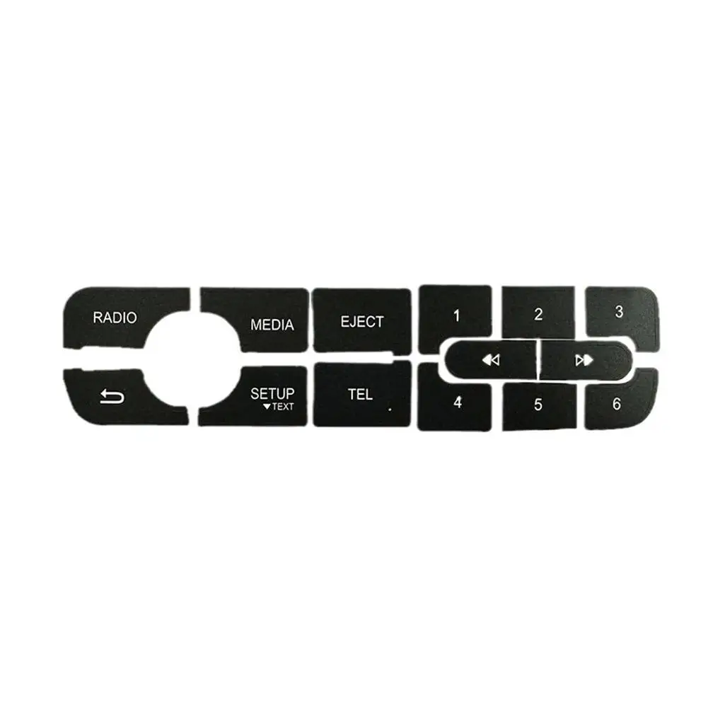 Black Vinyl Car Radio Audio Button Repair Decals Sticker