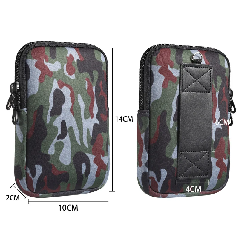 Multipurpose Zipper Waist Bag Folding Mobile Phone Pouch