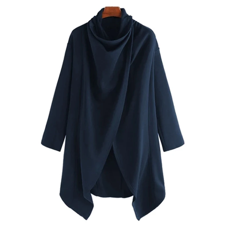 Fashion Oversized Cloak Mens Solid Color Irregular Mantle Coat Men Spring Long Sleeve Punk Trech Coats Streetwear Men's Outfits