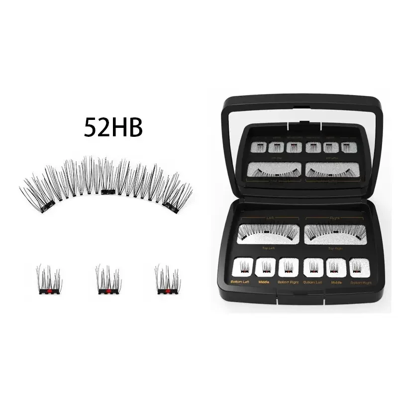 3 자기 속눈썹 거울 정장 자연 긴 밍크 속눈썹 가짜 속눈썹 확장 애플리케이터 Magnetique New Beaut 고품질