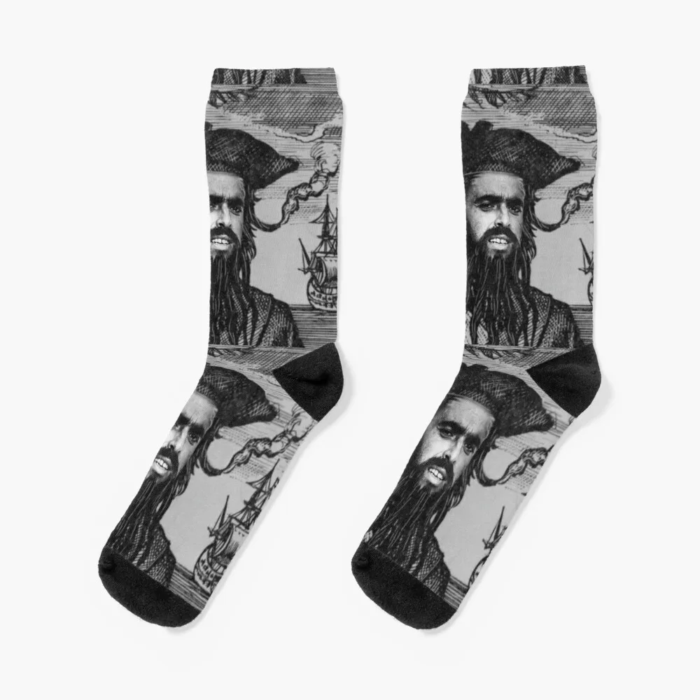 Shel Silverstein as Blackbeard Socks sheer socks winter gifts Socks For Girls Men's