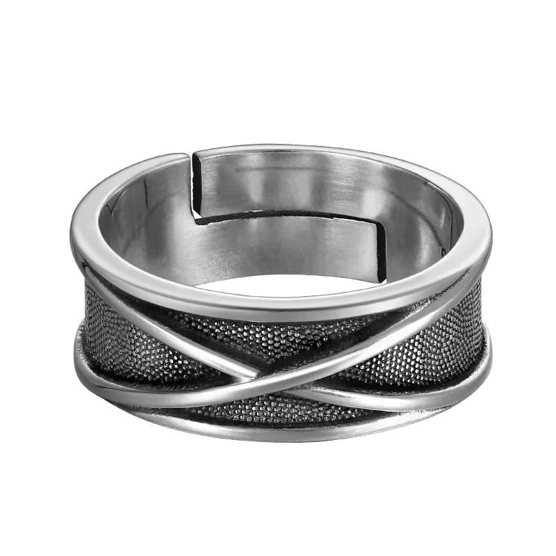 Niche design high sense of time and space ring personality fashion all vintage ring accessories 5