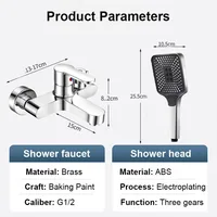 Chrome ทองเหลืองก๊อกน้ําอ่างล้างหน้าติดผนังร้อนเย็น Dual Spout TAP สําหรับห้องน้ํา Splitter อาบน้ําอ่างล้างหน้า 6