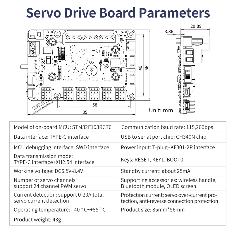 Bras Robotique RC 2 DOF Servo Board - Tank Robot Pièces