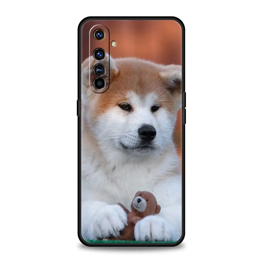 Shiba Inu Dog Design Soft Black Phone Case