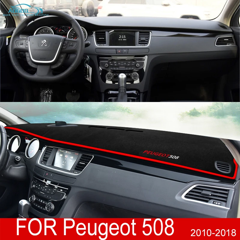 Antislipmatten Voor Peugeot 508 2011-2018 2019-2023 Volledige Dekking Auto Vloermatten Interieur Accessoires Anti-Slip Tapijt Tapijt(All Black,11-18