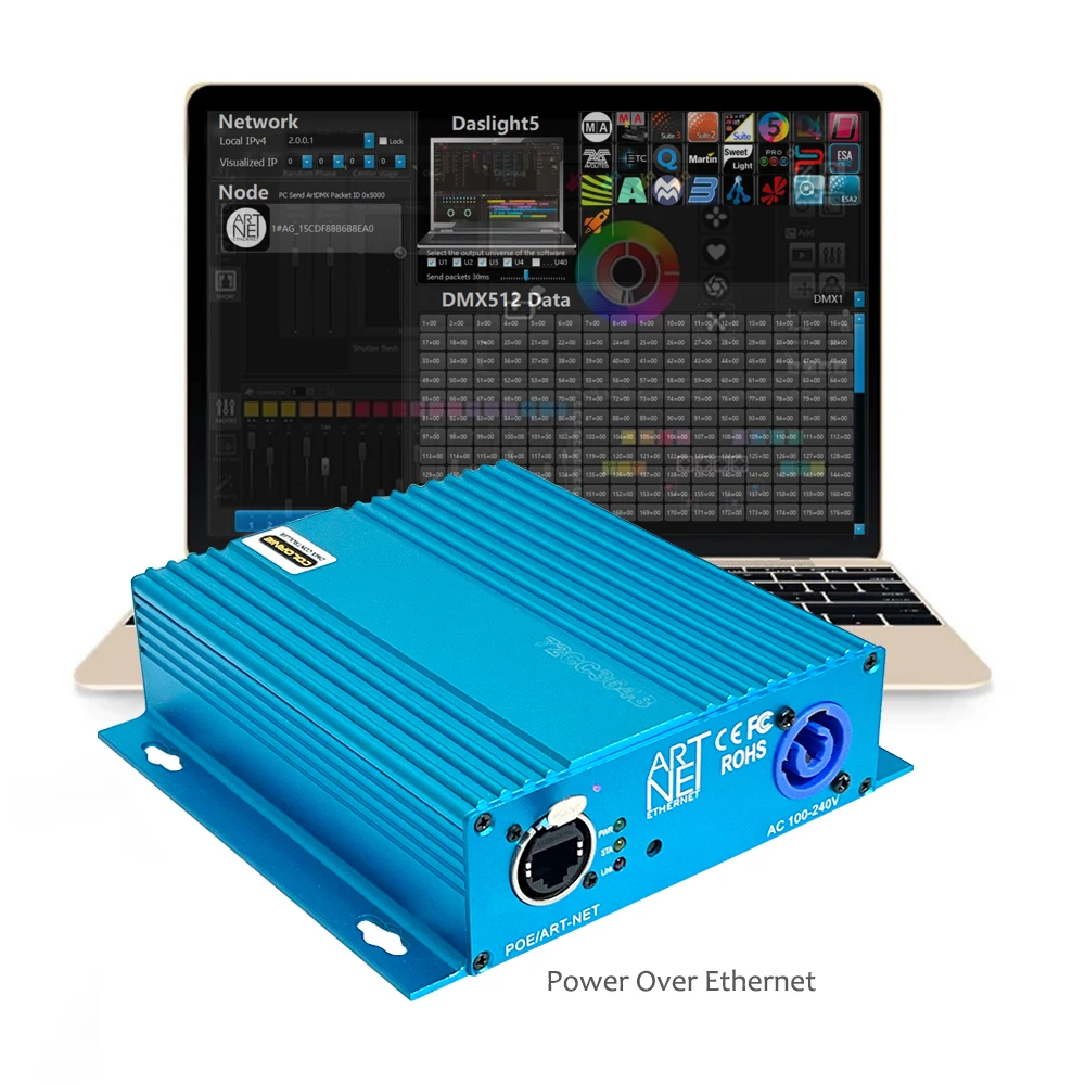 STUDIO image 2 & 3 セット 4 Universe MA2/MA3 X Bridge Power Over Ethernet 2048 Artnet To