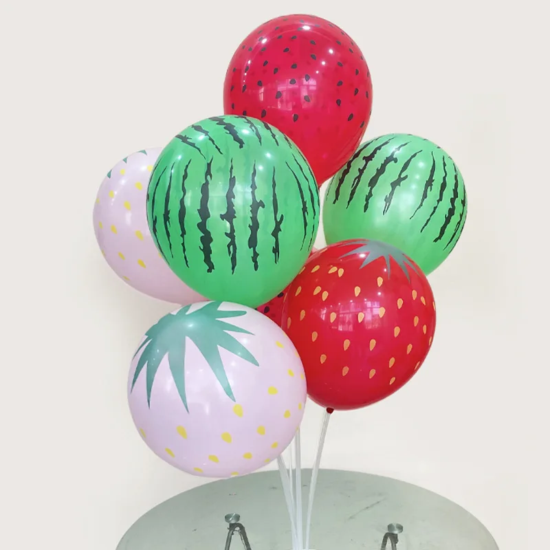 20/50 stücke Erdbeere Luftballons Wassermelone Früchte Geburtstag Party Ballon Sommer Hawaiian Party Dekoration Kinder Mädchen Geburtstag Globos – Detail 4