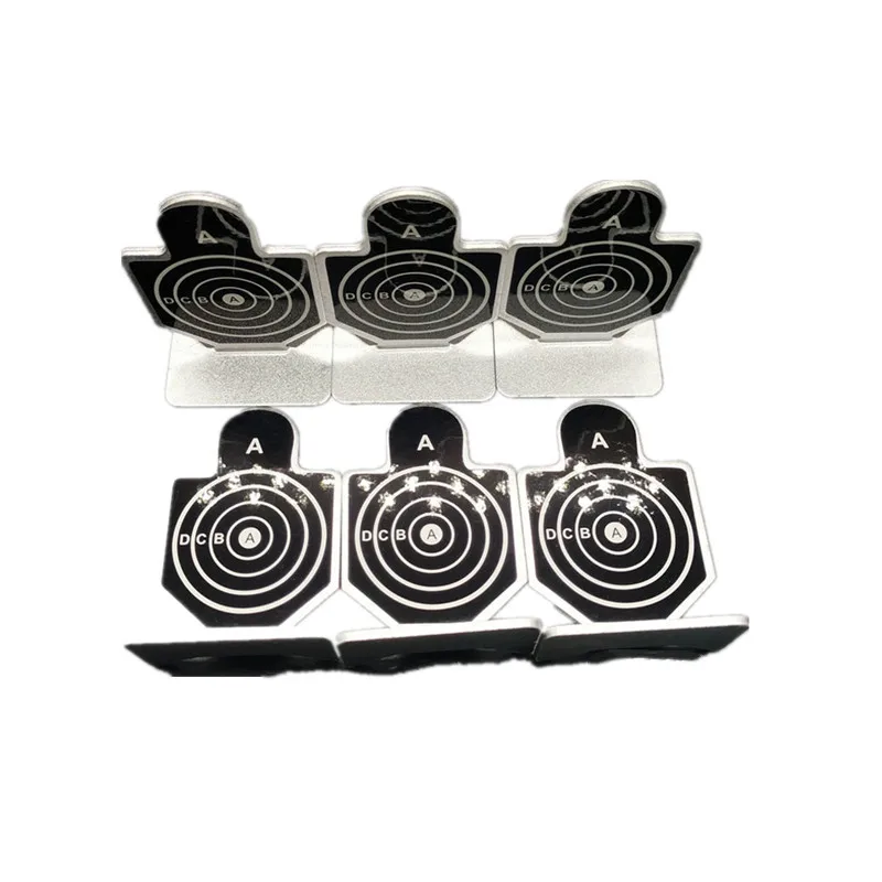 6 pcs/Lot Tactical Shooting Target Set Useful Hunting Target Glock 17 P1 Metal