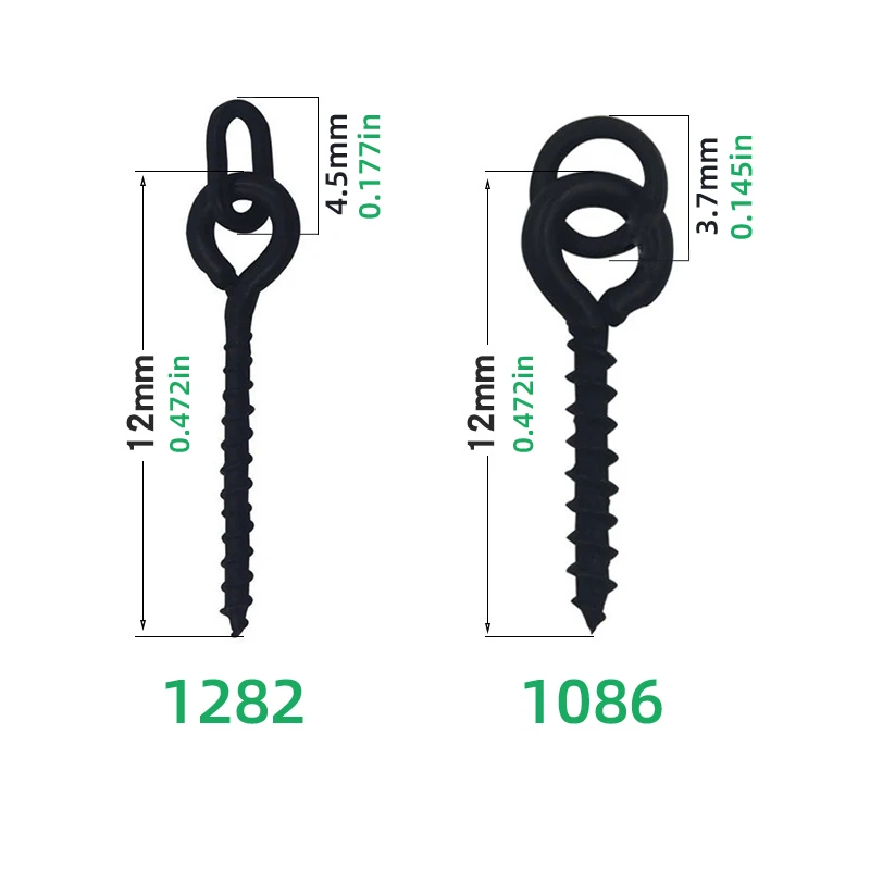 DNDYUJU 30pcs Carp Fishing Chod Boilie Screw with Ring Pop Up Peg Pellet Holder Bait Stop Terminal Tackle 14mm/15mm