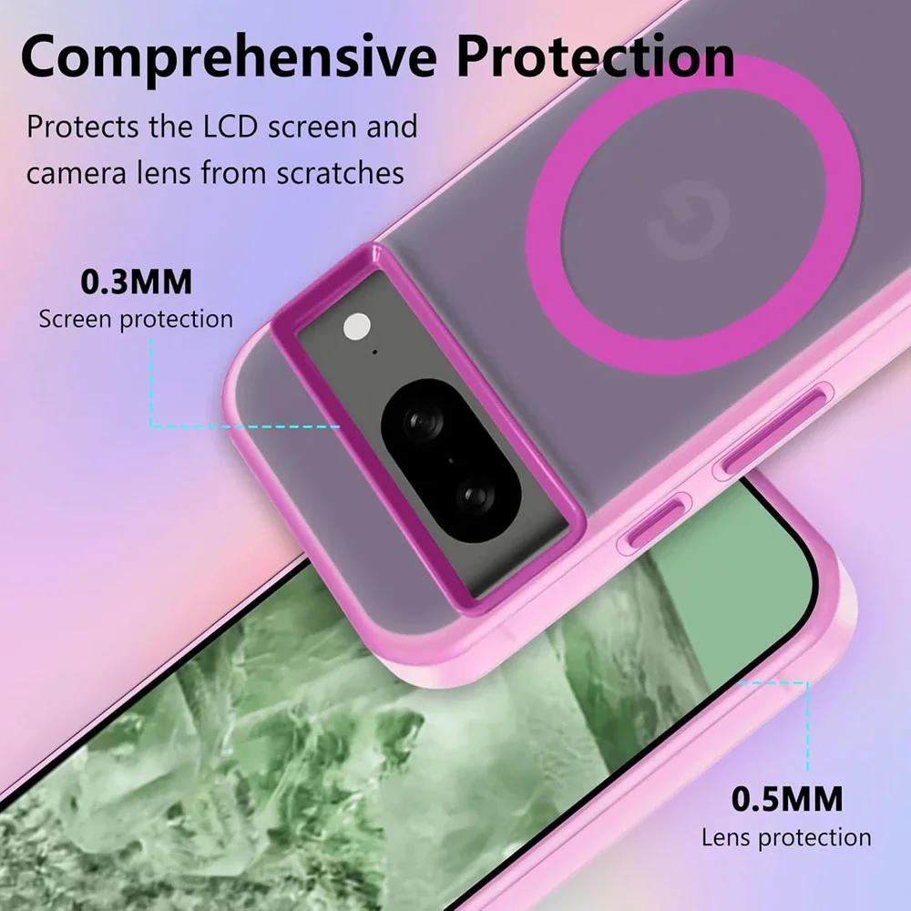 Cute Translucent Matte Magnetic Shockproof Phone Case