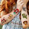50 PCS 3D Cute Animals Temporary Tattoos For Men Women, Cartoon Animals Lion Dog Cat ZOO Fake Tattoo Sticker Kids Birthday Gifts 4