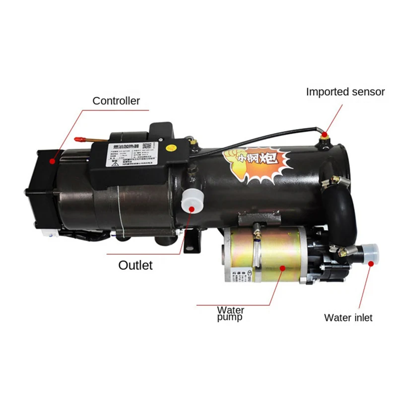 24V/12V 17Kw Parking Fuel Heater Small Steel Cannon Small Volume High Power  Preheat Engine Boiler Automotive Diesel Air Heater - AliExpress