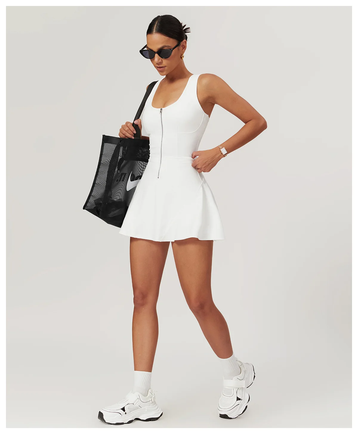 Naked anti glare Undercover sports dress Women's Summer New Outdoor Running Fitness Tennis Skirt