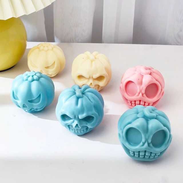 3d Skull Silicone Mold Halloween Hand-made Candle Mold Diffuser Gypsum  Aromatherapy Resin Ornament Cake Decor Resin Mould - AliExpress