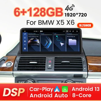 자동차 전자기기 Android all in one 안드로이드 13 bmw 안드로이드 올인원 차량용 BMW x5 e70 bmw안드로이드 X6 E71 2007-2012 CCC CIC 자동차 지능형 시스템 무선 카플레이 안드로이드 오토 멀티미디어 GPS 네비게이션 헤드 유 닛 8코어 최대 6+128G