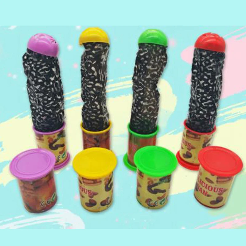 

1Pc Funny Candy Can Jump Spring Snake Toy Gift April Fool Day Halloween Party Jokes Prank Trick Fun Joke Toys Random Color
