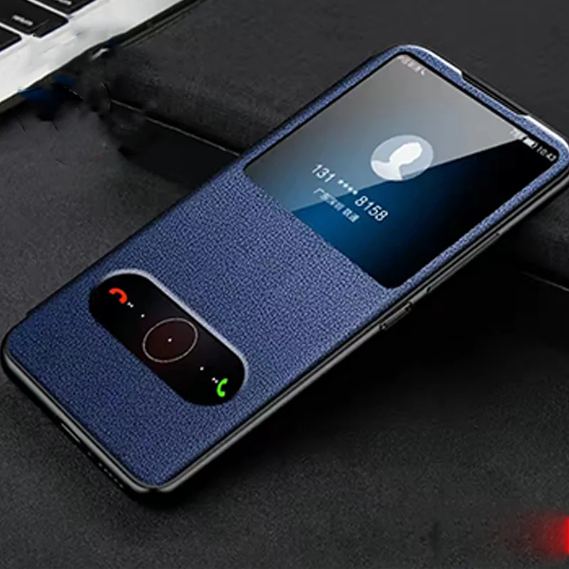 for Honor Magic 5 Pro Case Flip Quick Answer Window View Leather Cover for Honor Magic5 Pro etui Magic 5 5Pro Phone Case