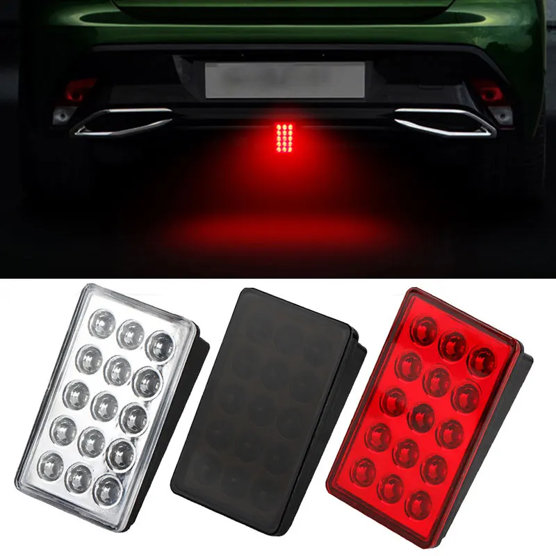 

F1 Style Led Brake Pilot Lights For Car Motorcycle 15led Rear Tail Lights Auto Warning Reverse Stop Safety Lamps DRL 12V