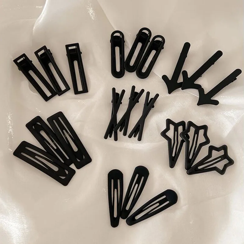Hair Accessories 3pcs/set Girls Sweet Cute Black Hair Clips Love Star Korean Fashion Simple Joker Bangs Hairpin Broken Hair Clip Bangs BB Clip