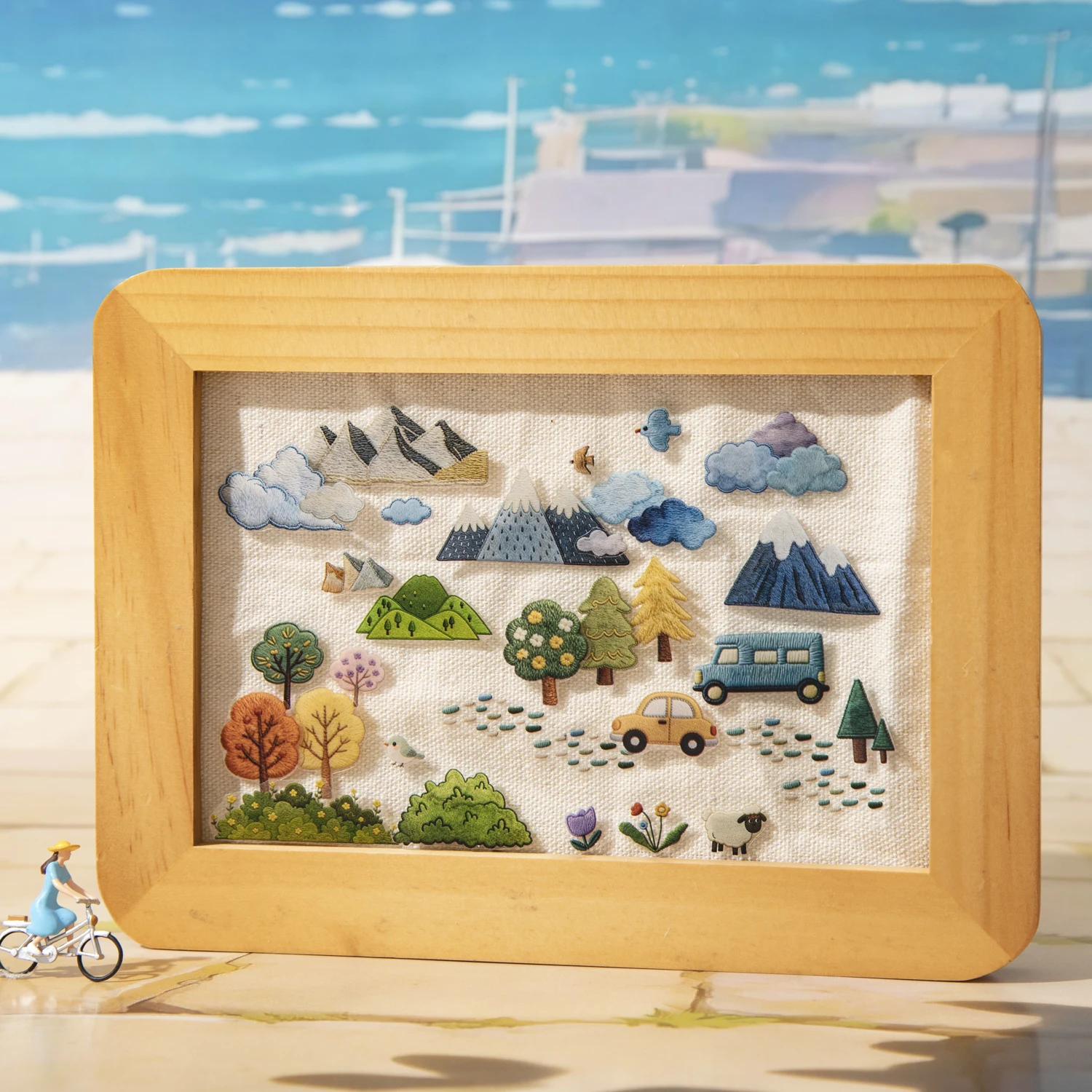 바람의 여행 시리즈 빈티지 나무 구름 꽃 풍경 PET 테이프 창의적인 DIY 저널 재료 콜라주 문구류