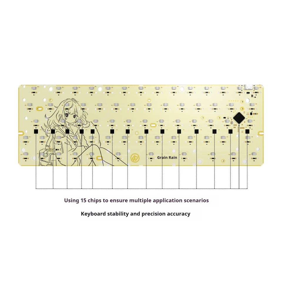 有線メカニカルゲーミングキーボード,カスタム磁気軸,rgbゲーム