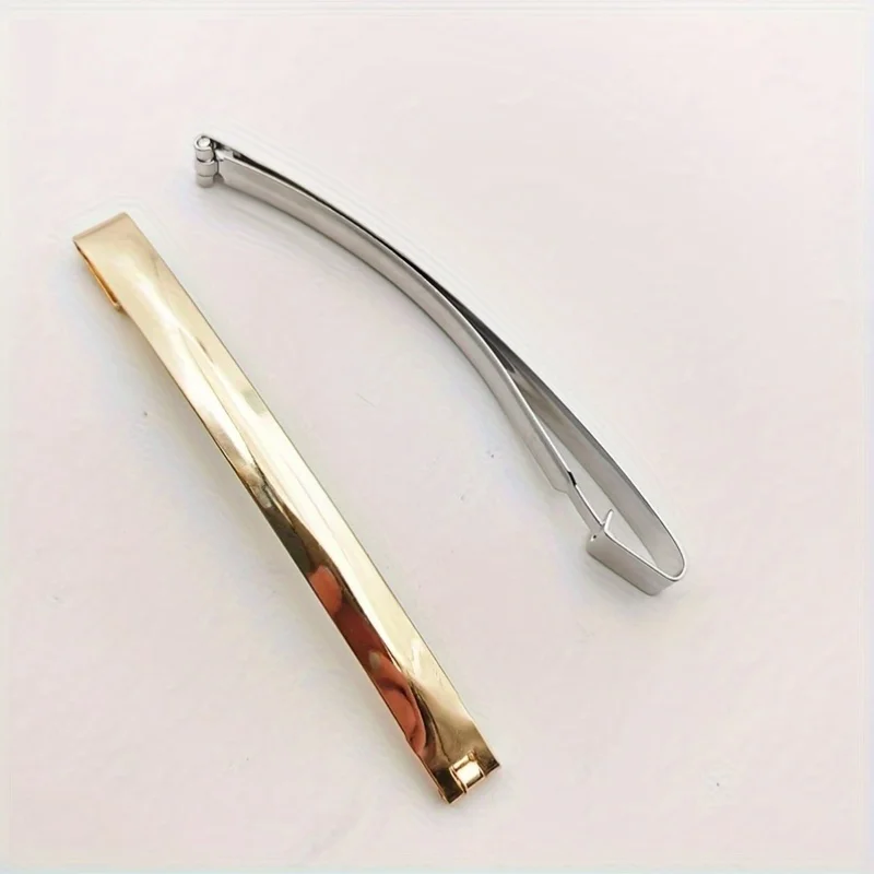 Vintage-Style Minimalist Metal Hair Clips Set - Pack of 8 Elegant Hair Accessories