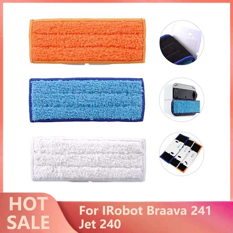 Washable Wet Mopping Pads Damp Pads Dry Pad cloth for iRobot Braava Jet