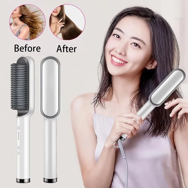 Brosses à cheveux électriques portables multi Ptc, outil de coiffure à chauffage rapide avec fonction Anti-brûlure 1