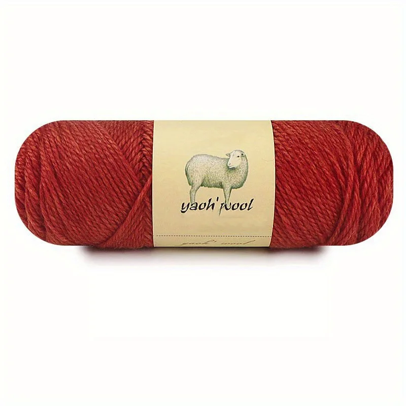 Luxurious Soft Blend Wool & Acrylic Yarn for Hand Knitting and Crochet - 100g Skein