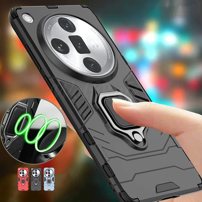 Per Oppo Find X7 Ultra Cover Find X7 Ultra Capas Pc Nuova Custodia Magnetica Con Anello Antiurto Per Oppo Find X7 Ultra Fundas