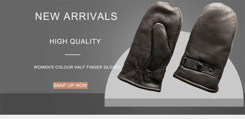 Winter Warm Deer Skin Genuine Leather Mitten for Men Thick Sheepskin Fur Lining Motorcycle Riding Cold Protection Gloves