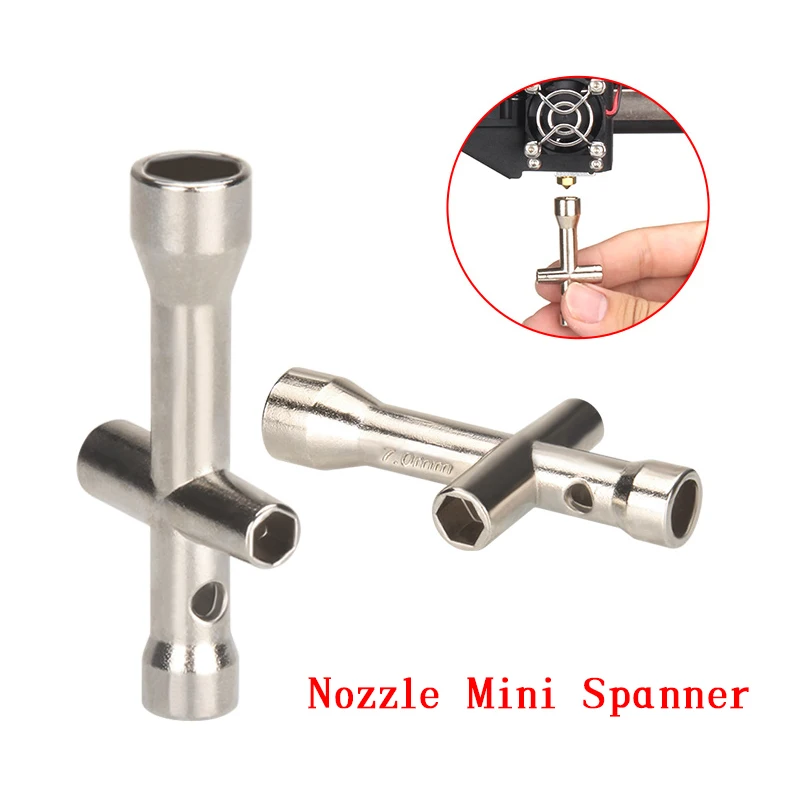 

E3D V6 Nozzle Mini Spanner M2 M2.5 M3 M4 Screw Nut Hexagonal Cross Wrench Sleeve Socket Maintenance Model Car Wheel Tool