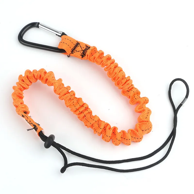 Professional High Altitude Protective Safety Elastic Buffer Sling Belt Carabiner Hook Aerial Work Anti Fall Off Rope Protector